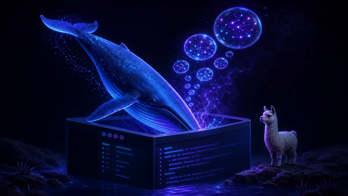DeepSeek configure avec Ollama : la baleine qui raisonne en local