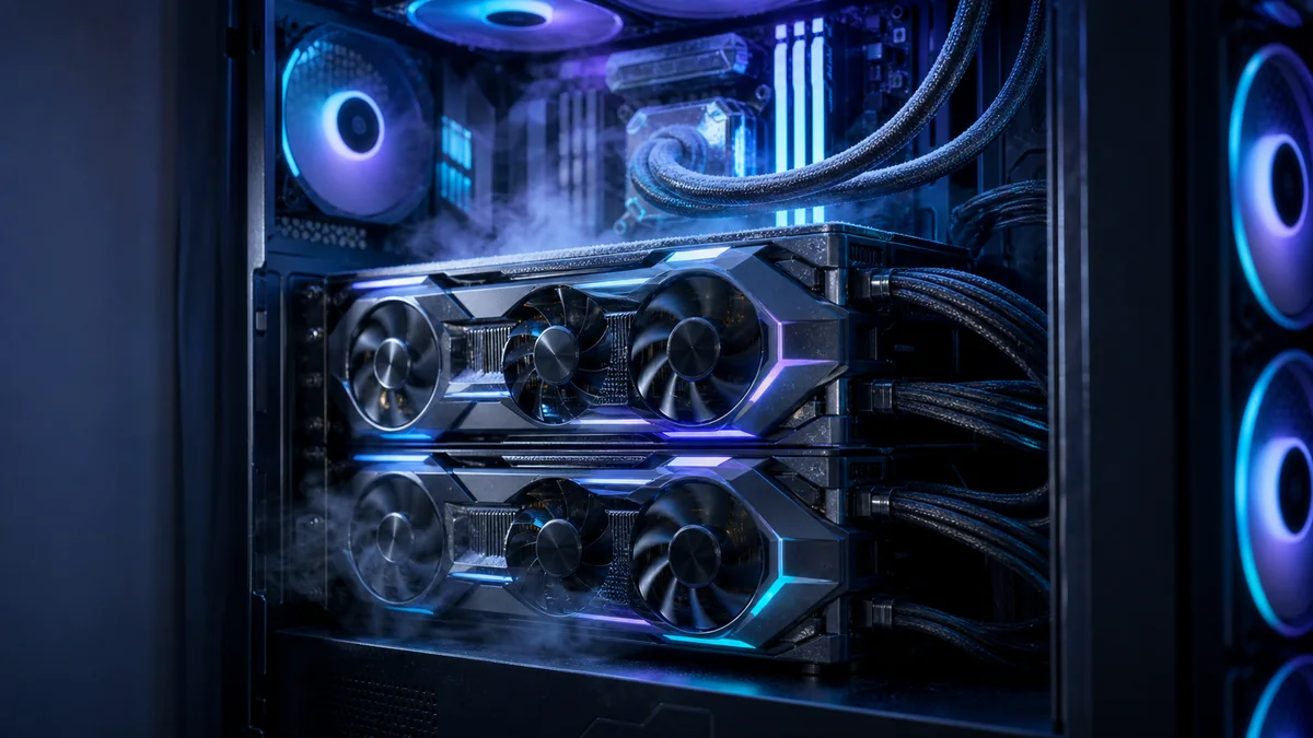 Station IA locale avec deux RTX 3090 et 48 Go de VRAM cumulee